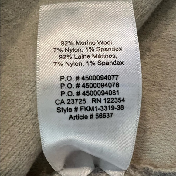 XS Aritzia Babaton Merino Wool Medium Length Grey Open Front Cardigan - Picture 6 of 7